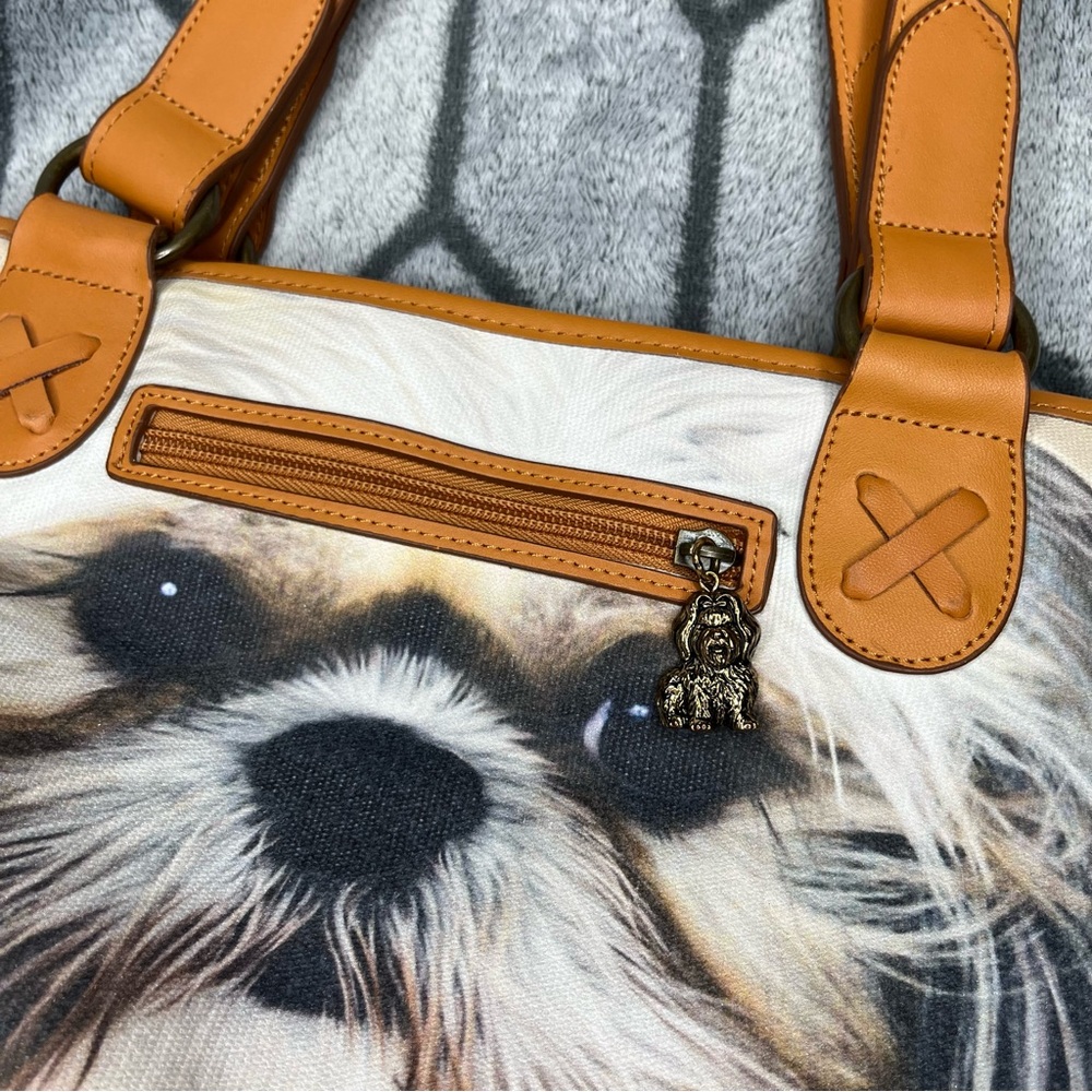 RARE Ardleigh Elliot Shih-Tzu Faithful Friends Dog Tote Handbag Purse NWOT C1 - Picture 4 of 11